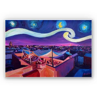 Wandbild Bleichner - Marrakesch bei Nacht 