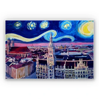 Wandbild Bleichner - München bei Nacht 