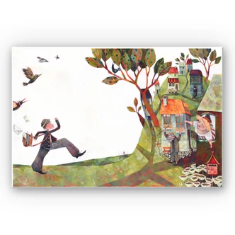 Wandbild Blanz - Der Briefträger 