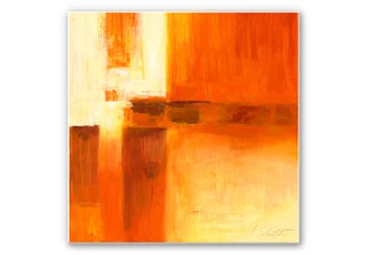 Wandbild Schüßler - Composition in Orange and Brown 
