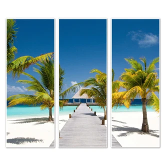 Wandbild Der Weg ins Paradies (3-teilig) 