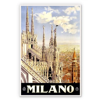 Wandbild Vintage Travel - Milano 