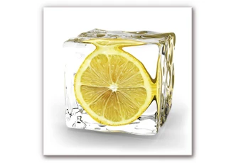 Wandbild Zitroneneiswürfel 