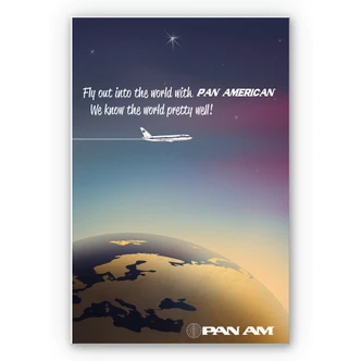 Wanddecoratie Pan Am – Worldwide 