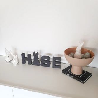 MDF-Holzbuchstaben Hase 