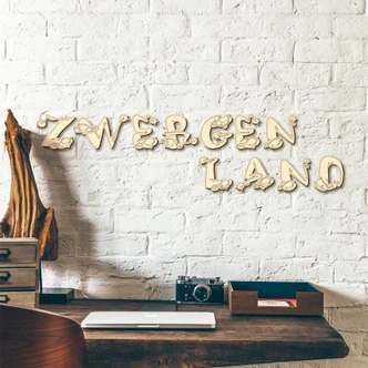 Holzbuchstaben Zwergenland  
