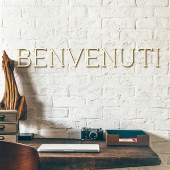 Holzbuchstaben Pappel - Benvenuti 