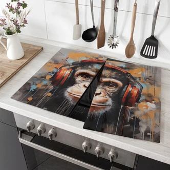 Herdabdeckplatte - DJ Affe mit Kopfhörer - Magnusson Herdabdeckplatte - DJ Affe mit Kopfhörer - Magnusson