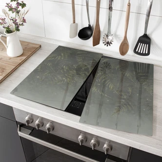 Herdabdeckplatte Farn im Nebelwald in Grün - Ms Tiff 