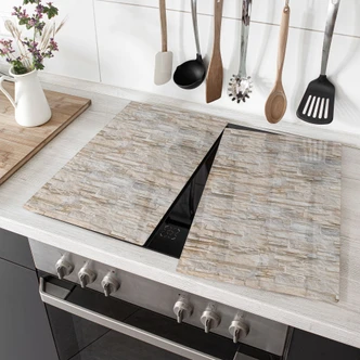 Piano cottura per la cucina - Parete in pietra naturale 