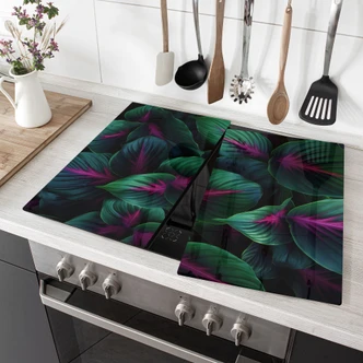 Piastra di copertura del fornello Piante colorate della giungla - Paksoylu 