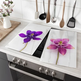 Afdekplaat Kookplaat Pink Flowers 