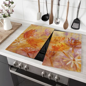 Plaque de recouvrement pour cuisinière Goldener Blütenrausch - Pomata 