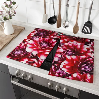 Plaque de protection - Splendeur florale rouge 