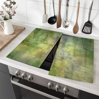 Herdabdeckplatte Farbenspiel aus Goldgrün - Schmucker 