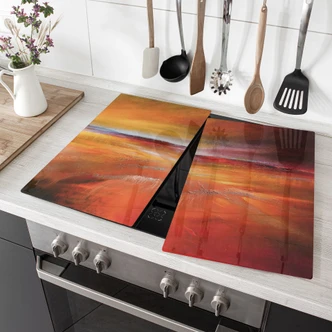 Piastra di copertura del fornello Paesaggio autunnale alla luce della sera - Schmucker 