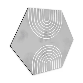 Hexagon Dibond 1X Studio - Archs in Ice 