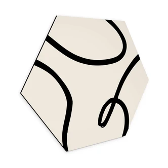 Hexagon Dibond 1X Studio - Curvy Abstraction 
