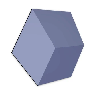 3D Hexagon - Alu-Dibond Dunkelblau 