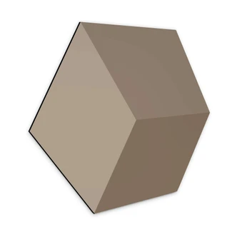 3D Hexagon - Alu-Dibond Dunkelbraun 