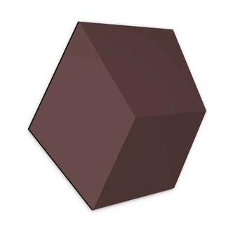 3D Hexagon - Alu-Dibond Dunkelrot 