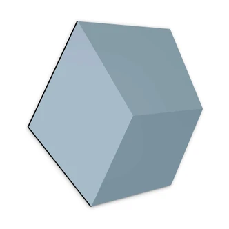 3D Hexagon - Alu-Dibond Hellblau 