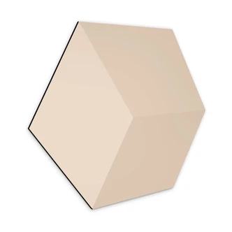 3D Hexagon - Alu-Dibond Hellbraun 