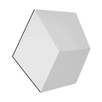 3D Hexagon - Alu-Dibond Hellgrau 