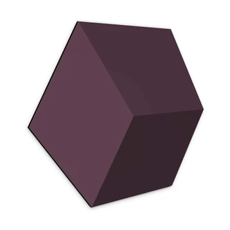 Hexagone à effet 3D - alu-Dibond violet 