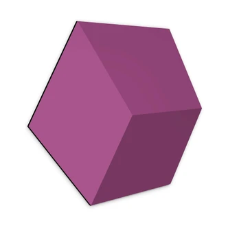 Hexagone à effet 3D - alu-Dibond magenta 