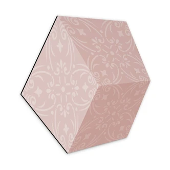 3D Hexagon - Alu-Dibond Rot Muster 