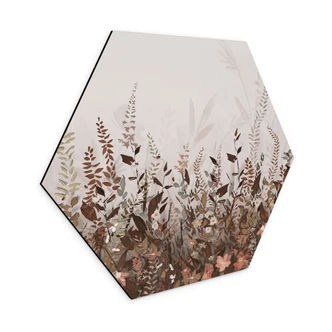 Hexagon Dibond Vintage bloemenweide - Lane 