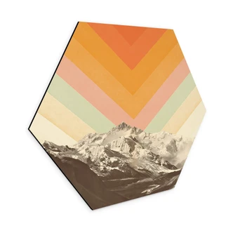 Hexagon Dibond Bodart - Retro Landschap 