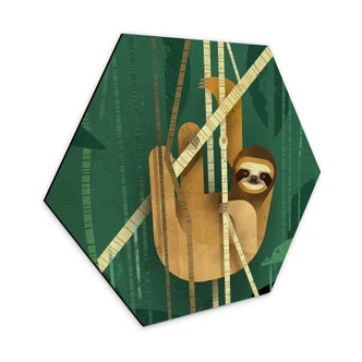 Hexagon Dibond Braun - Luiaard 