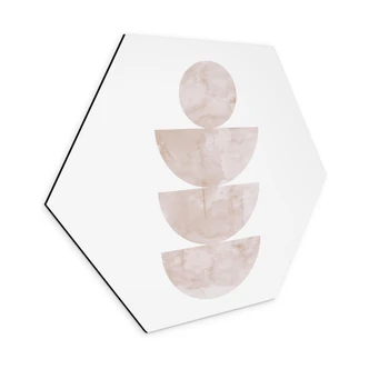 Hexagon Wandbild Geometrisches Gleichgewicht - Abstrakte Komposition - Costa - Alu-Dibond Hexagon Wandbild Geometrisches Gleichgewicht - Abstrakte Komposition - Costa - Alu-Dibond
