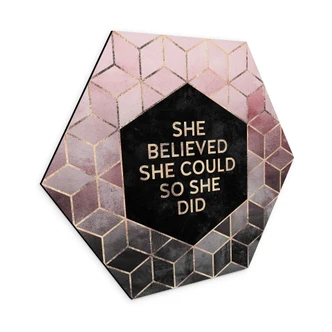 Hexagon Dibond Fredriksson - She Believed 