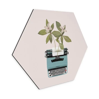 Hexagon Dibond Frida Floral Studio - Botanische Typemachine 