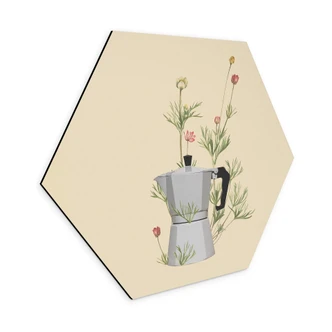 Hexagon Dibond Frida Floral Studio - Flower Coffee 