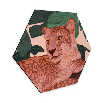 Hexagon Dibond Goed Blauw - Gouden Panter 