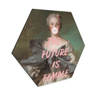 Wanddecoratie De toekomst is vrouwelijk - Grace Digital Art - Alu-Dibond 