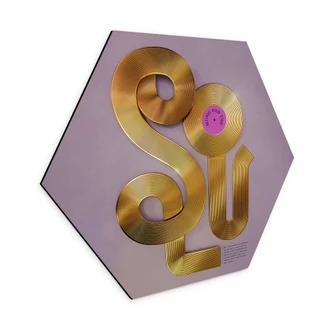Hexagon Wandbild Soul trifft auf Vinyl - Musik für die Seele - Harrison - Alu-Dibond Hexagon Wandbild Soul trifft auf Vinyl - Musik für die Seele - Harrison - Alu-Dibond