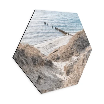 Hexagon Dibond Zicht op Zee 