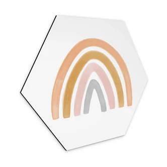 Hexagon - Alu-Dibond Nouveauprints - Bunter Regenbogen 