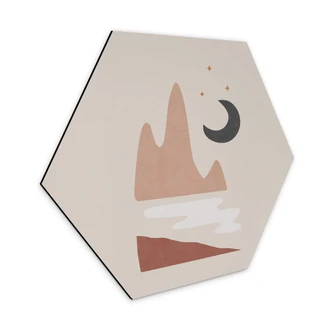 Hexagon Dibond Orara Studio - Landscape by Night 