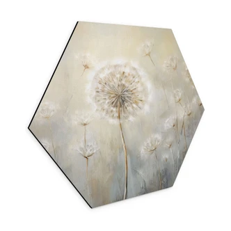 Hexagon Dibond Paardenbloem droom in de lente - Paksoylu 