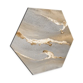 Hexagon Dibond Goudkleurig zand - Purina-Purite 