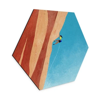Hexagon Wandbild Klettern am Grand Canyon - Rivers - Alu-Dibond Hexagon Wandbild Klettern am Grand Canyon - Rivers - Alu-Dibond