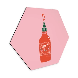 Hexagon Wandbild Scharfe Chili-Soße - Simmonds - Alu-Dibond Hexagon Wandbild Scharfe Chili-Soße - Simmonds - Alu-Dibond