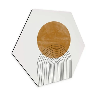 Hexagon - Alu-Dibond The Miuus Studio - Abstract Flow 