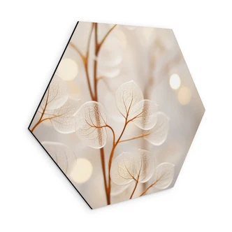 Billede Filigran blade beige - Aluminium dibond - Treechild 